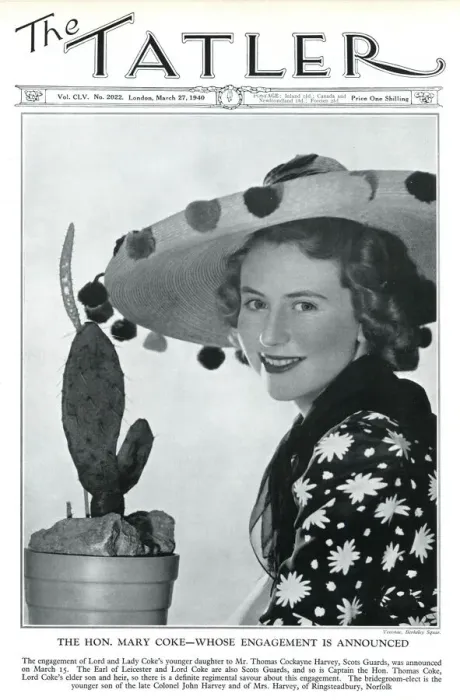 Framed Print : Tatler cover, The Hon. Mary Coke by Madame Yevonde Framed Print : Tatler cover, The Hon. Mary Coke by Madame Yevonde