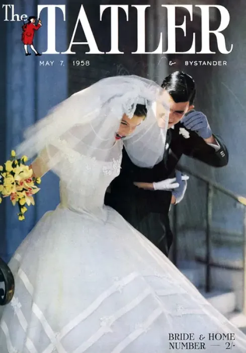 Framed Print : Tatler front cover, Just Married 1958 Framed Print : Tatler front cover, Just Married 1958