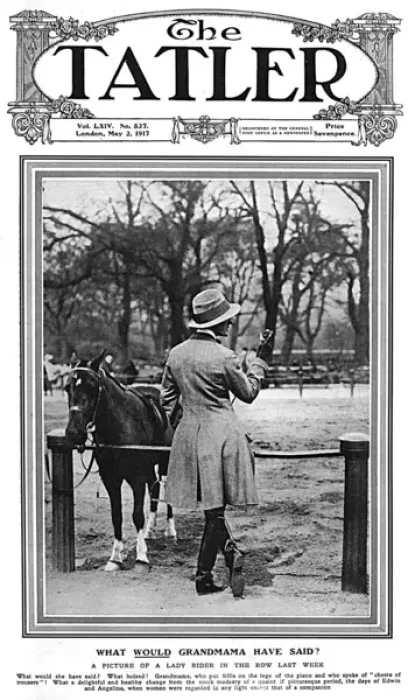 Framed Print : Tatler cover - Lady in riding breeches, Rotten Row Framed Print : Tatler cover - Lady in riding breeches, Rotten Row