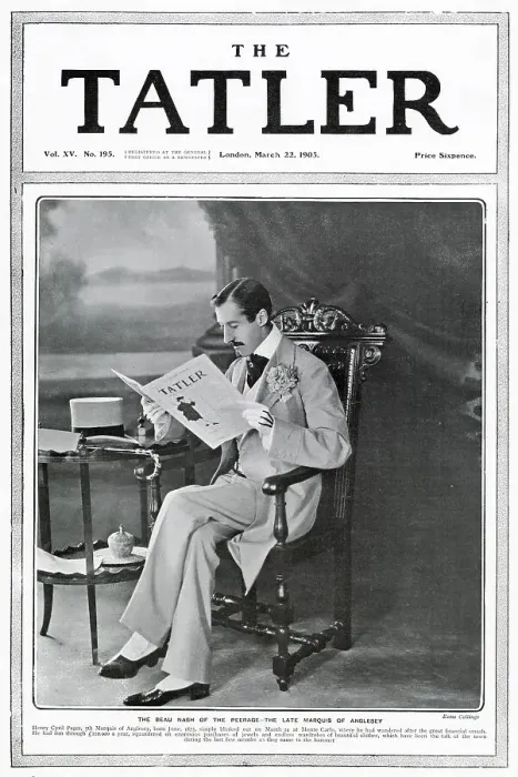 Framed Print : Tatler cover - the late Marquis of Anglesey Framed Print : Tatler cover - the late Marquis of Anglesey