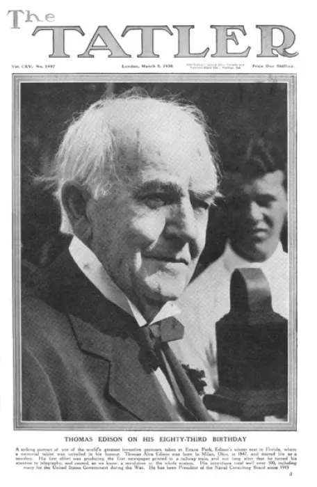 Framed Print : Tatler cover - Thomas Edison Framed Print : Tatler cover - Thomas Edison
