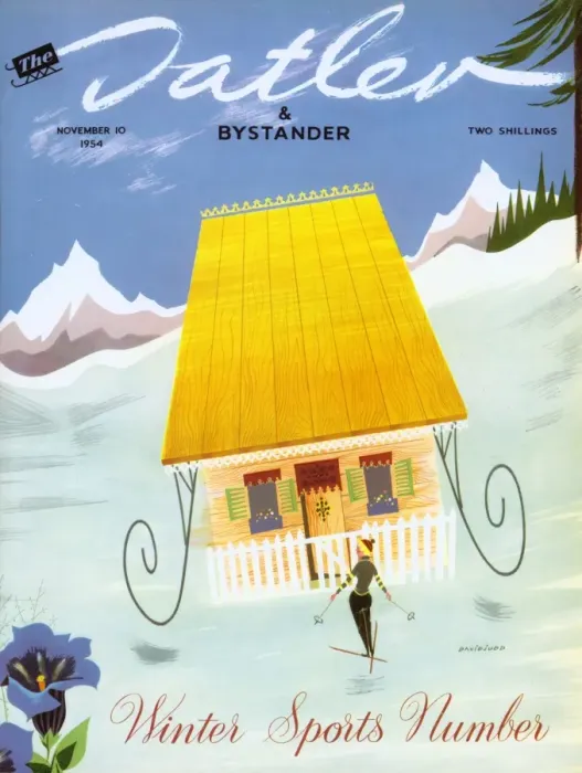 Framed Print : Tatler Winter Sports Number 1954 Framed Print : Tatler Winter Sports Number 1954