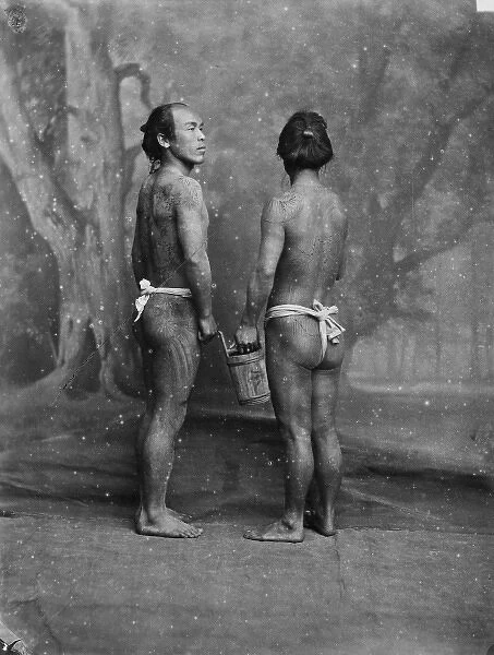 Two tattooed men, Japan