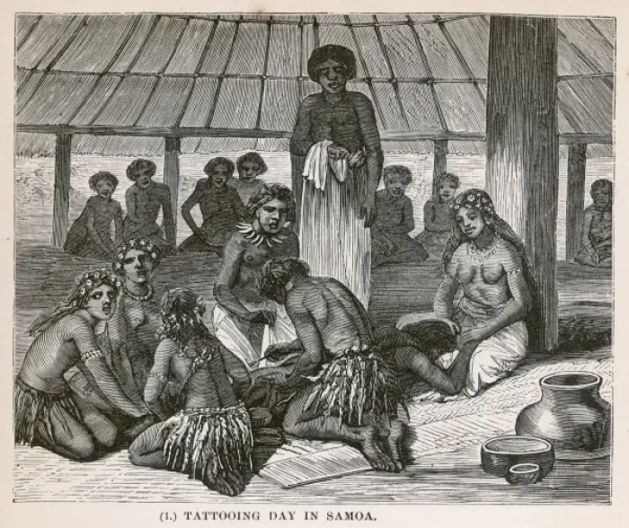 Framed Print : Tattooing Day, Samoa Framed Print : Tattooing Day, Samoa