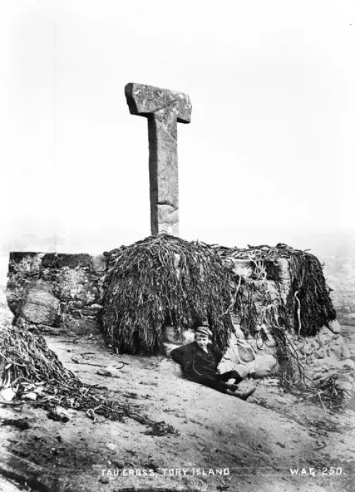 Framed Print : Tau Cross, Tory Island Framed Print : Tau Cross, Tory Island