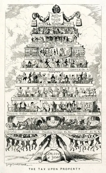 Framed Print : The Tax Upon Property 1843 Framed Print : The Tax Upon Property 1843