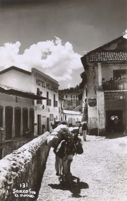 Framed Print : Taxco, Mexico - pack mule and Hotel Melendez Framed Print : Taxco, Mexico - pack mule and Hotel Melendez