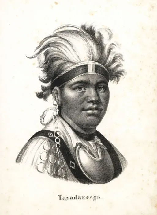 Framed Print : Tayadaneega, Mohawk chief and leader Framed Print : Tayadaneega, Mohawk chief and leader