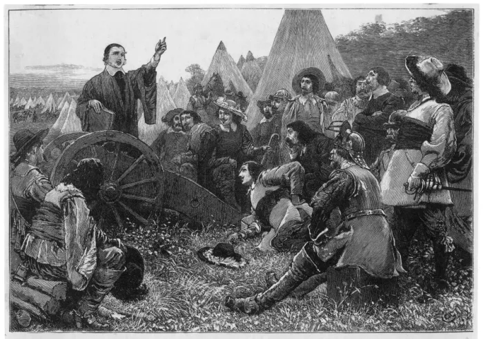 Framed Print : Taylor Preaching / C. 1645 Framed Print : Taylor Preaching / C. 1645