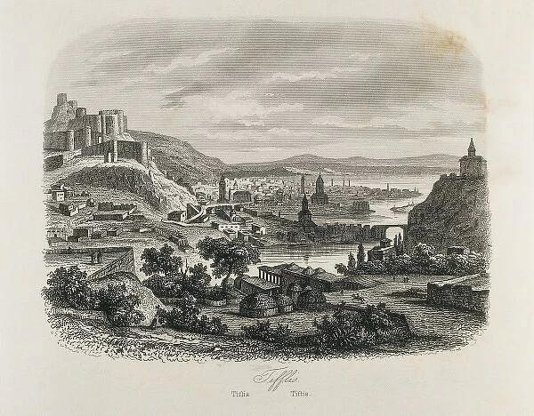 Tbilisi in 1863. Engraving