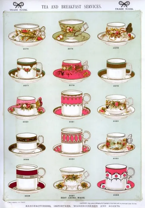 Framed Print : Tea and Breakfast Services, Best China Ware, Plate 31 Framed Print : Tea and Breakfast Services, Best China Ware, Plate 31