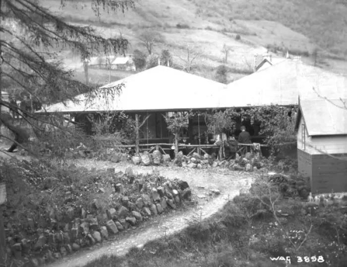 Framed Print : The Tea House at Glenariff, taken in Apr. 1908 Framed Print : The Tea House at Glenariff, taken in Apr. 1908