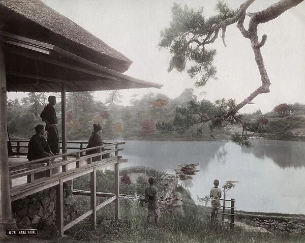Tea house looking out over Nara Park, Japan