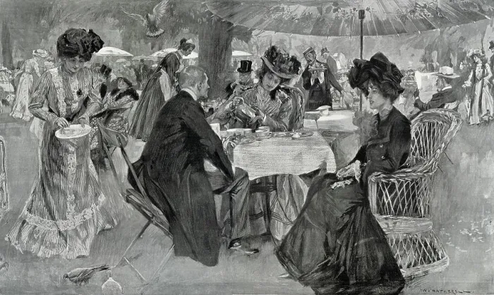 Framed Print : Tea in Kensington Gardens, 1901 Framed Print : Tea in Kensington Gardens, 1901