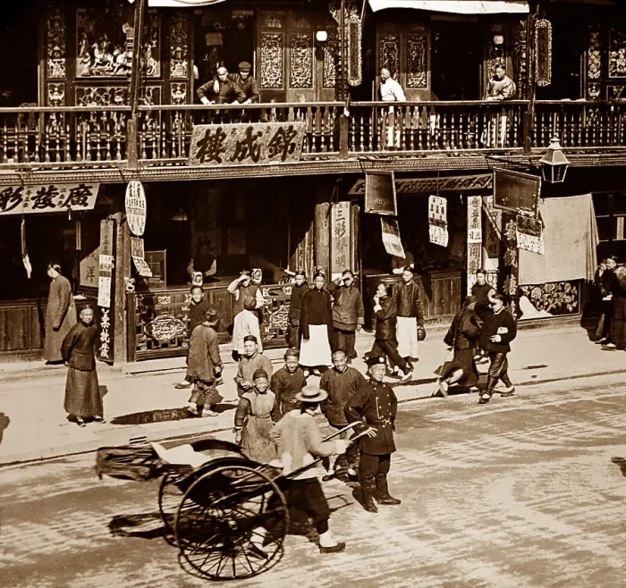Framed Print : Tea Merchants Shop, China Framed Print : Tea Merchants Shop, China