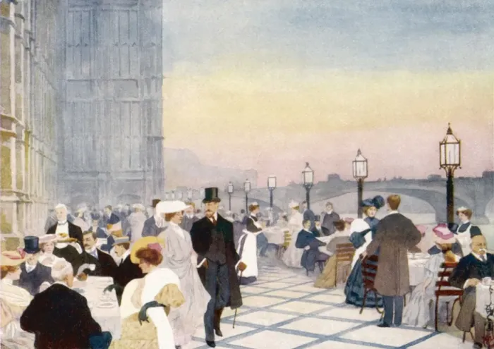 Framed Print : Tea at Parliament 1907 Framed Print : Tea at Parliament 1907
