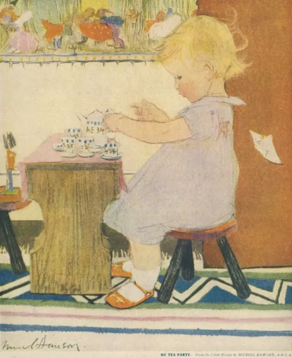 Framed Print : My Tea Party by Muriel Dawson Framed Print : My Tea Party by Muriel Dawson