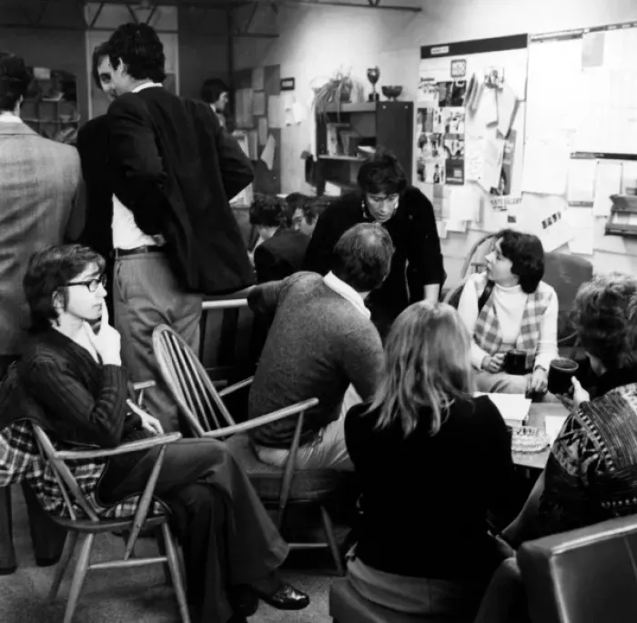Framed Print : Teachers in staff room, Hemel Hempstead Framed Print : Teachers in staff room, Hemel Hempstead