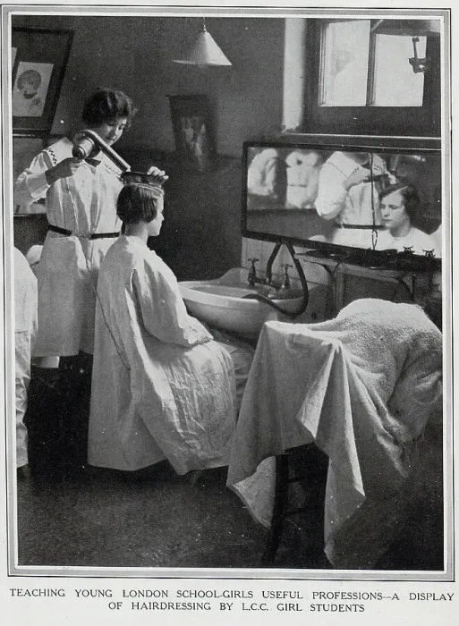 Framed Print : Teaching hair dressing Framed Print : Teaching hair dressing