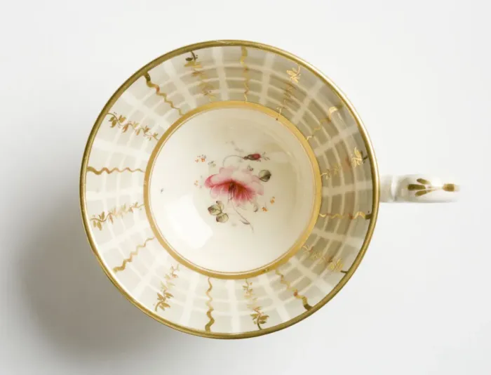 Framed Print : Teacup. Glazed porcelain tea cup from a tea service Framed Print : Teacup. Glazed porcelain tea cup from a tea service