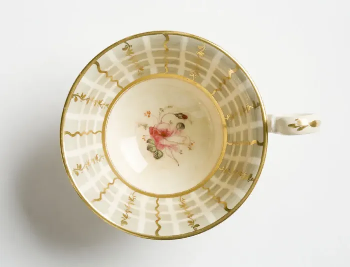 Framed Print : Teacup. Glazed porcelain tea cup from a tea service Framed Print : Teacup. Glazed porcelain tea cup from a tea service
