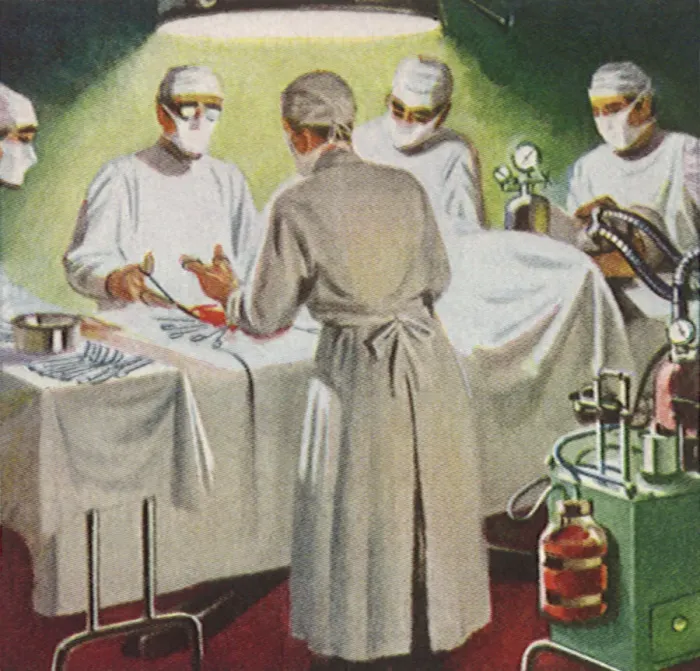 Framed Print : Team of Surgeons Date: 1948 Framed Print : Team of Surgeons Date: 1948