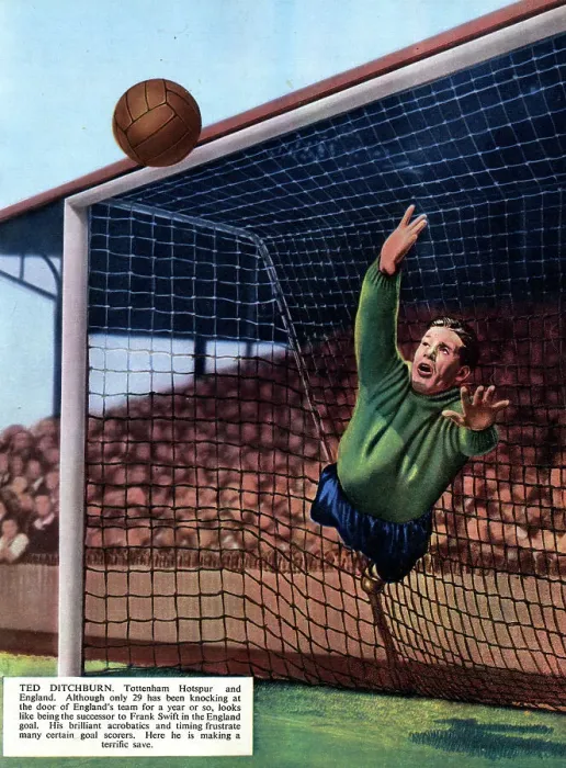Framed Print : Ted Ditchburn, Tottenham Hotspur and England footballer Framed Print : Ted Ditchburn, Tottenham Hotspur and England footballer