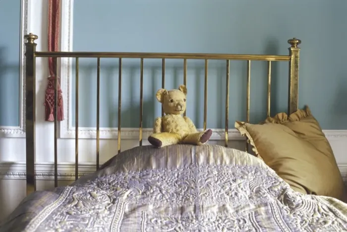 Framed Print : Teddy on the Bed Framed Print : Teddy on the Bed