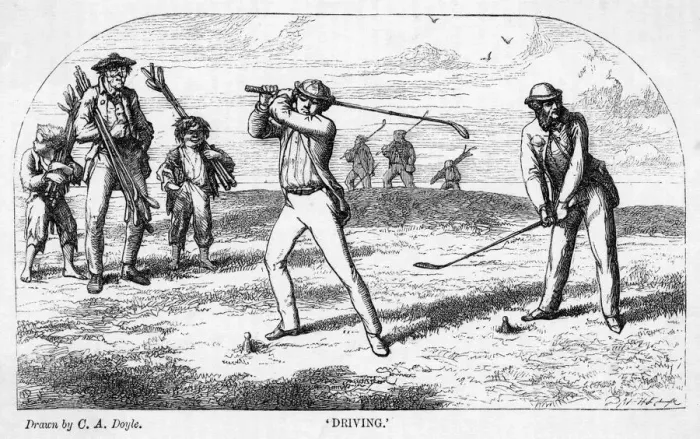 Framed Print : TEEING OFF 1863 Framed Print : TEEING OFF 1863