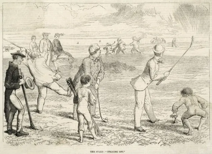 Framed Print : Teeing Off 1865 Framed Print : Teeing Off 1865