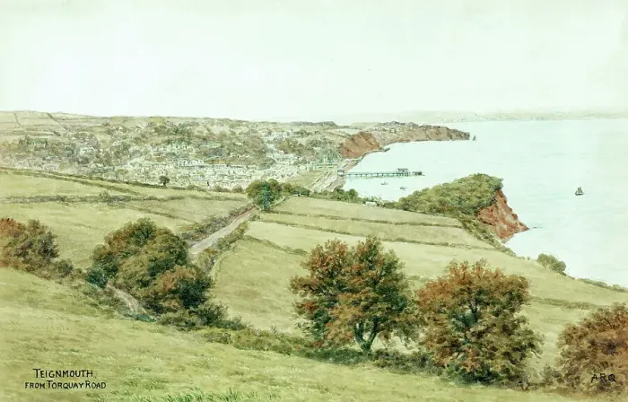 Framed Print : Teignmouth, Devon, viewed from Torquay Road Framed Print : Teignmouth, Devon, viewed from Torquay Road