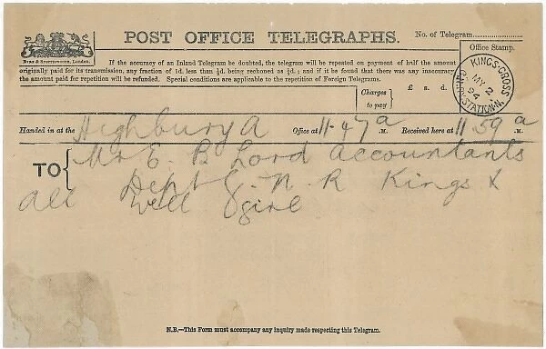 Telegram of 1894