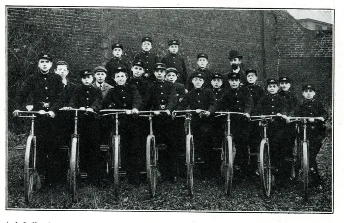 Framed Print : Telegraph Boys with Bicycles, Kingston-upon-Thames Framed Print : Telegraph Boys with Bicycles, Kingston-upon-Thames