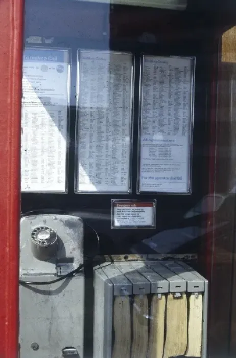 Framed Print : Telephone Box Interior Framed Print : Telephone Box Interior