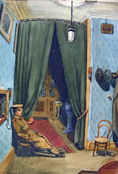 Framed Print : Telephone duty at White Horse Hotel Framed Print : Telephone duty at White Horse Hotel