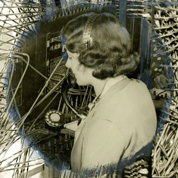 Framed Print : Telephone operator, Mayfair Exchange, London Framed Print : Telephone operator, Mayfair Exchange, London