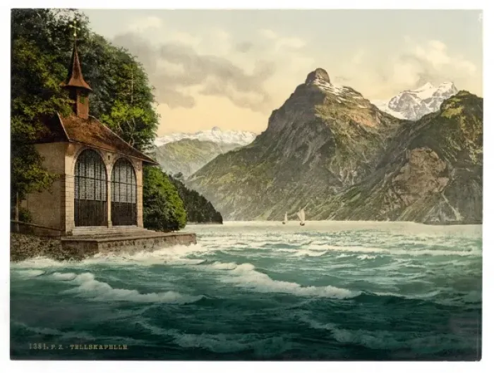Framed Print : Tells Chapel, Lake Lucerne, Switzerland Framed Print : Tells Chapel, Lake Lucerne, Switzerland
