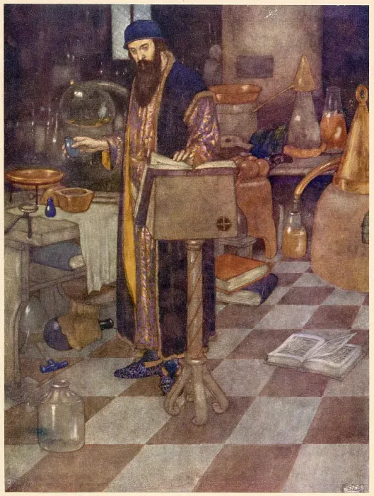 Framed Print : The Tempest by William Shakespeare. Act I, scene II. Prospero: And to my state grew stranger, being transported and rapt in secret studies. Illustration by Edmund Dulac. Date: 1908 Framed Print : The Tempest by William Shakespeare. Act I, scene II. Prospero: And to my state grew stranger, being transported and rapt in secret studies. Illustration by Edmund Dulac. Date: 1908