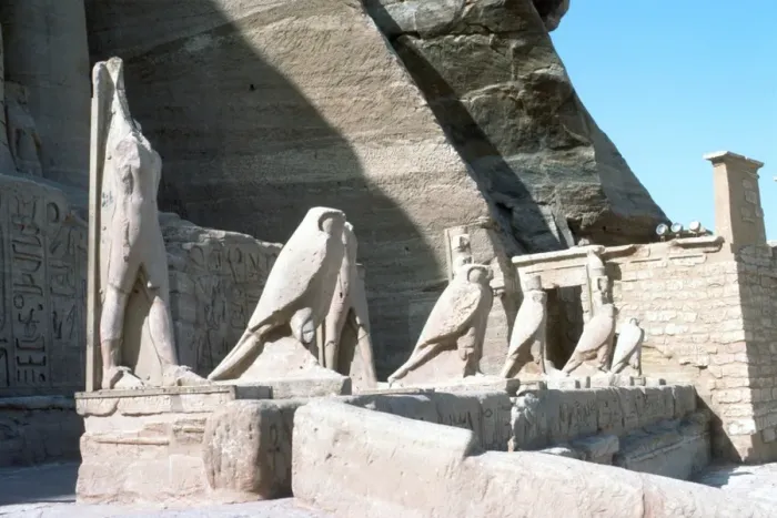 Framed Print : Temple of Abu Simbel, Egypt - the Falcons Framed Print : Temple of Abu Simbel, Egypt - the Falcons