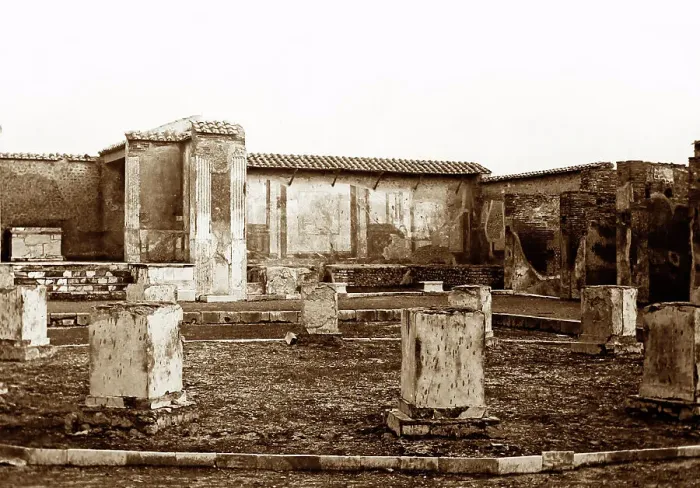 Framed Print : Temple of Augustus, Pompeii, Italy, Victorian period Framed Print : Temple of Augustus, Pompeii, Italy, Victorian period