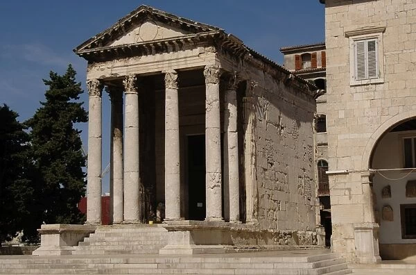 Temple of Augustus. Roman Empire. Pula. Croatia