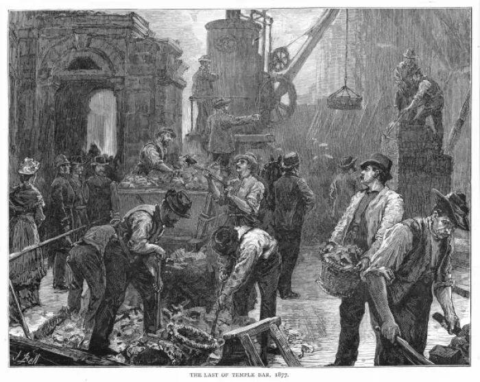 Framed Print : Temple Bar Removed Framed Print : Temple Bar Removed