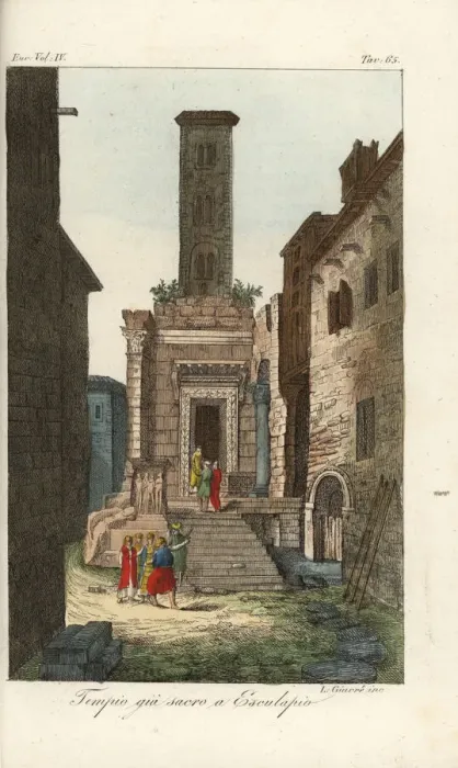 Framed Print : Temple dedicated to Asclepius, Greek god of medicine Framed Print : Temple dedicated to Asclepius, Greek god of medicine