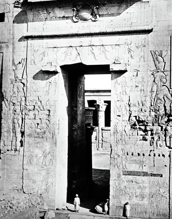 Framed Print : Temple, Edfu, Egypt, Victorian period Framed Print : Temple, Edfu, Egypt, Victorian period