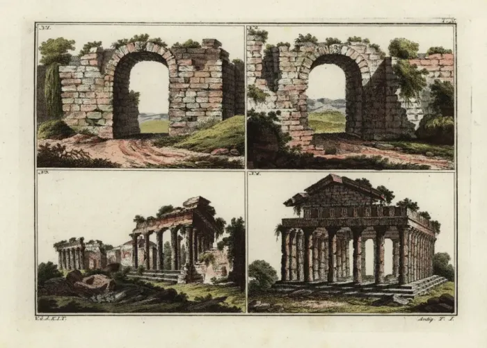 Framed Print : Temple of the goddess Minerva and Temple of Paestum Framed Print : Temple of the goddess Minerva and Temple of Paestum
