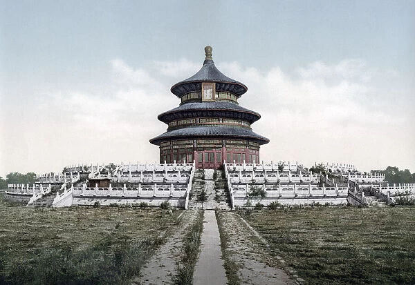 Temple of Heaven, Peking, (Beijing) China, c. 1900 Vintage early 20th century photograph