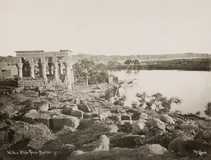 Framed Print : Temple of Isis on the island of Philae. Egypt, c. 1890 Framed Print : Temple of Isis on the island of Philae. Egypt, c. 1890