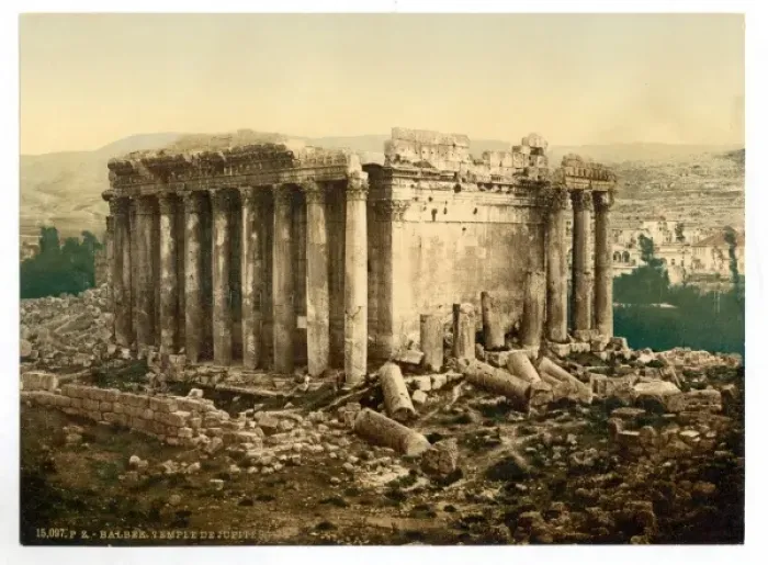 Framed Print : Temple of Jupiter, exterior, Baalbek, Holy Land, (i. e. Ba l Framed Print : Temple of Jupiter, exterior, Baalbek, Holy Land, (i. e. Ba l