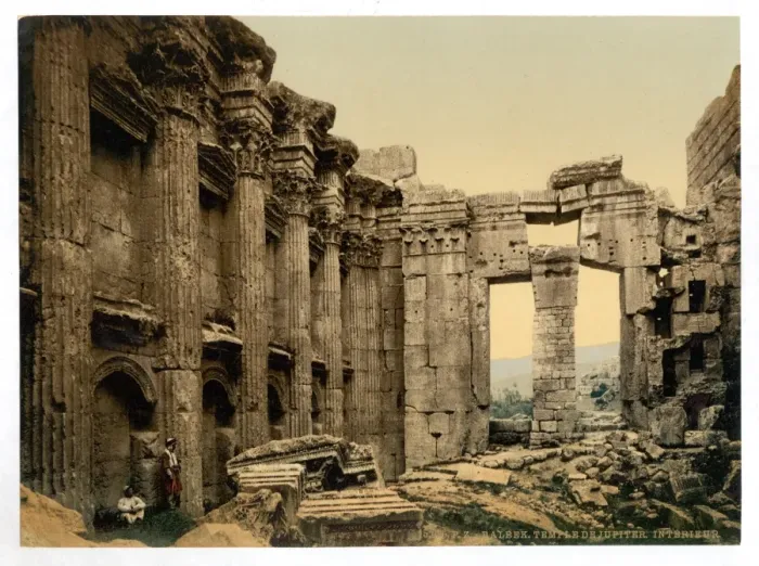 Framed Print : Temple of Jupiter, interior, Baalbek, Holy Land, (i. e. Ba l Framed Print : Temple of Jupiter, interior, Baalbek, Holy Land, (i. e. Ba l