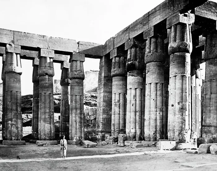 Framed Print : Temple at Luxor, Egypt, Victorian period Framed Print : Temple at Luxor, Egypt, Victorian period